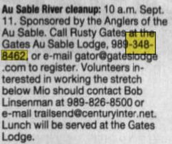 Gates Au Sable Lodge (Canoe Inn) - Aug 2004 Listing